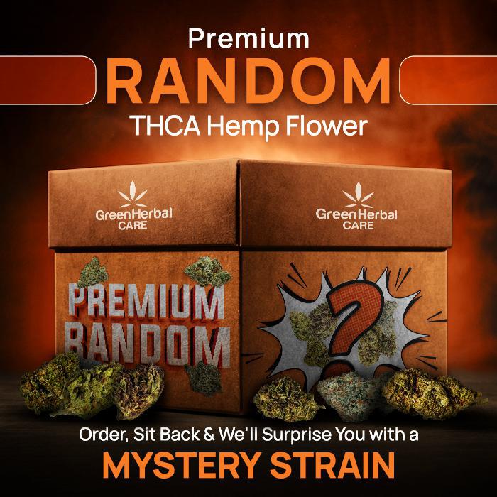 premium random thca hemp flower mystery strain box