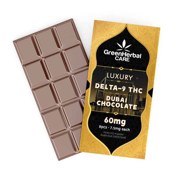 Buy Delta-9 THC Dubai Chocolate 60mg