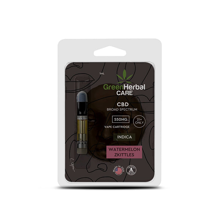 Buy GHC CBD Broad Spectrum Vape Cartridge Watermelon Zkittles Indica