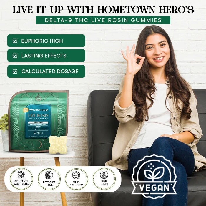 Delta-9 THC Live Rosin Gummies Lifestyle Img
