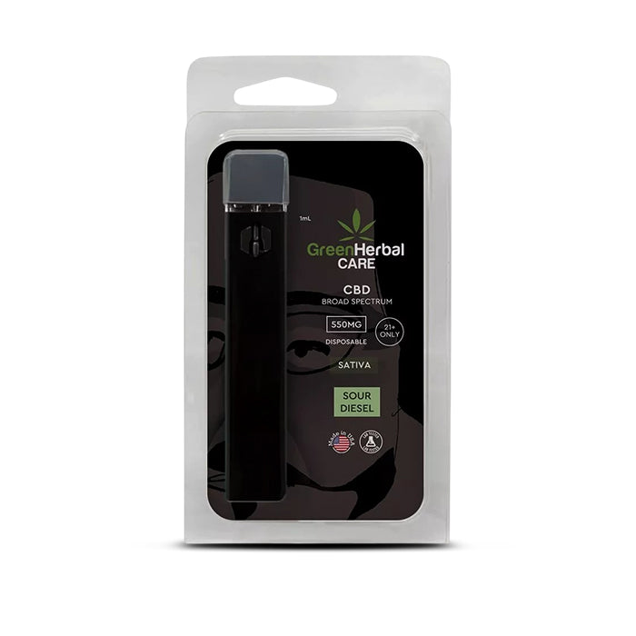 GHC CBD Broad Spectrum Disposable Vape Sour Diesel Sativa