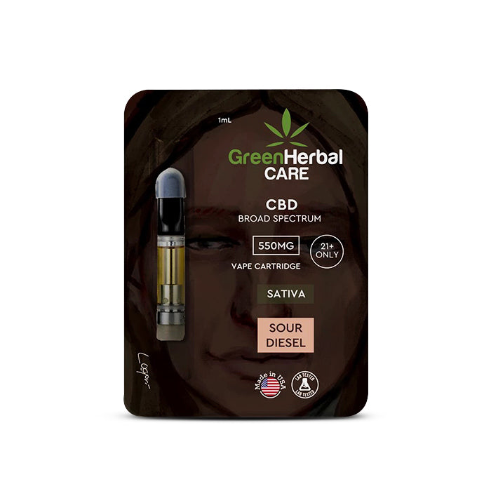 CBD Broad Spectrum Vape Cartridge Sour Diesel Sativa