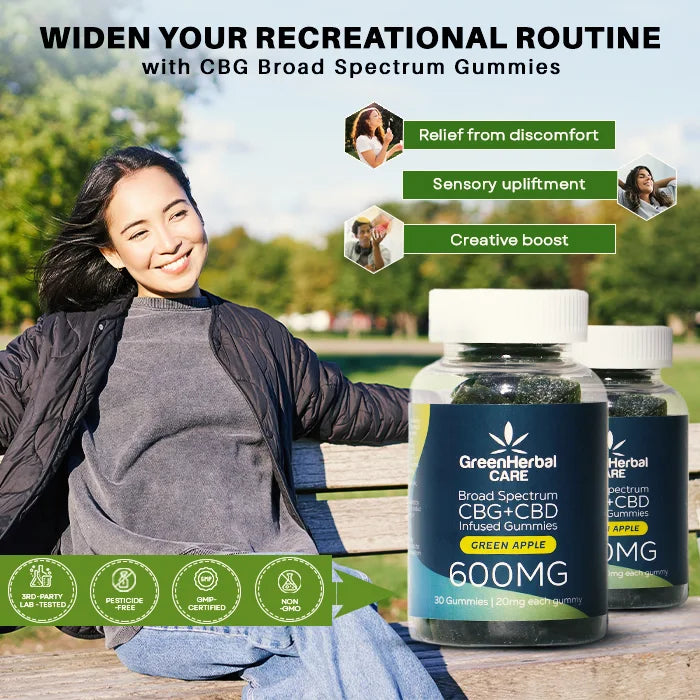 GHC CBG Broad Spectrum Gummies 600mg Lifestyle Img