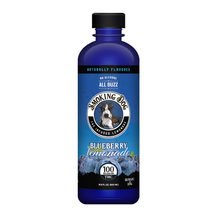 smoking dog delta-9 thc infused lemonade blueberry flavor