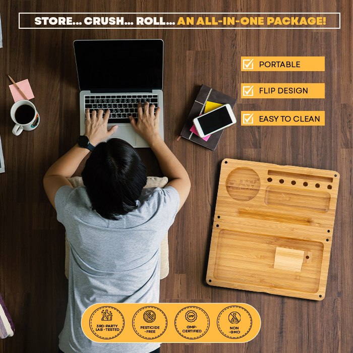 buy bamboo rolling tray online