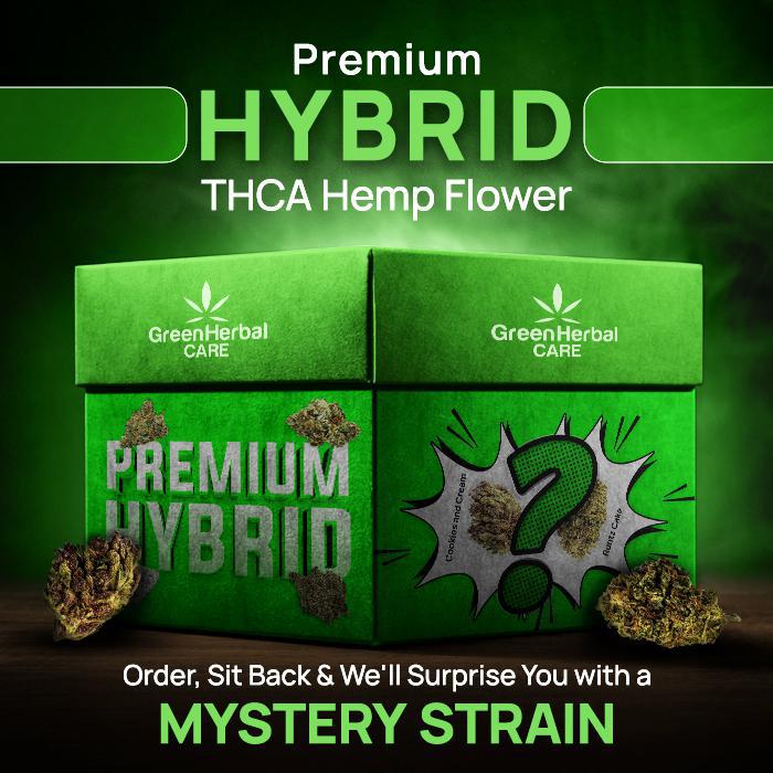 mystery premium hybrid strain thca hemp flower