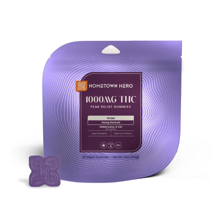 hometown hero delta-8 thc max gummies grape 1000mg