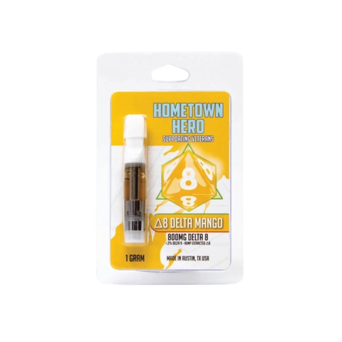 hometown hero delta8 thc vape cartridge mango