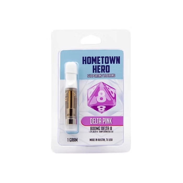 hometown hero delta8 thc vape cartridge pink