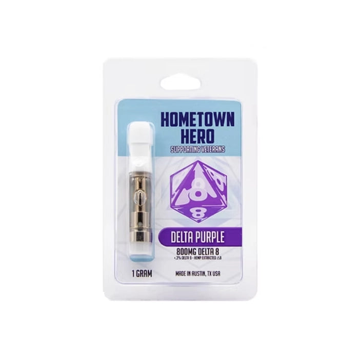 hometown hero delta8 thc vape cartridge purple