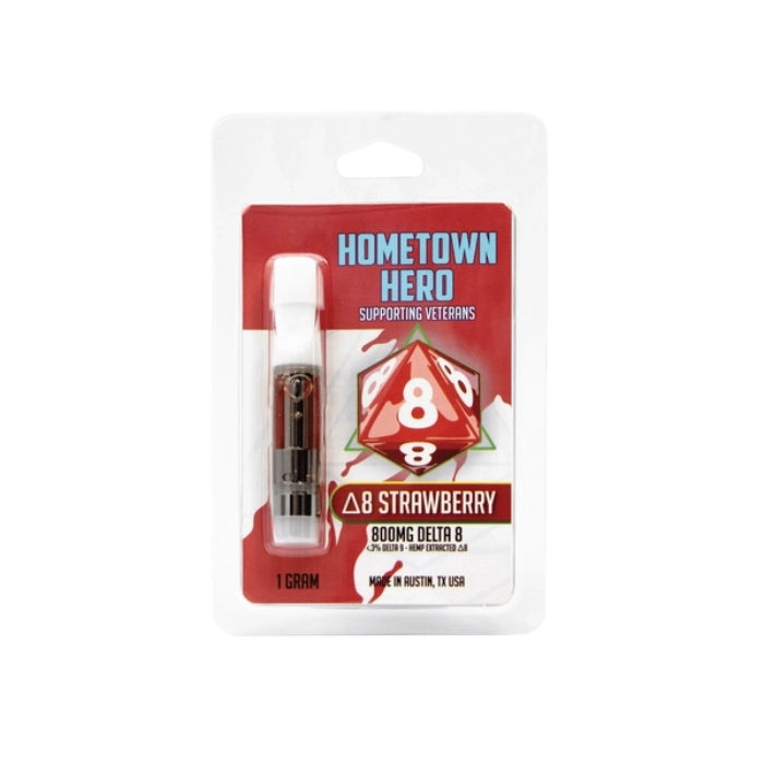 hometown hero delta8 thc vape cartridge strawberry