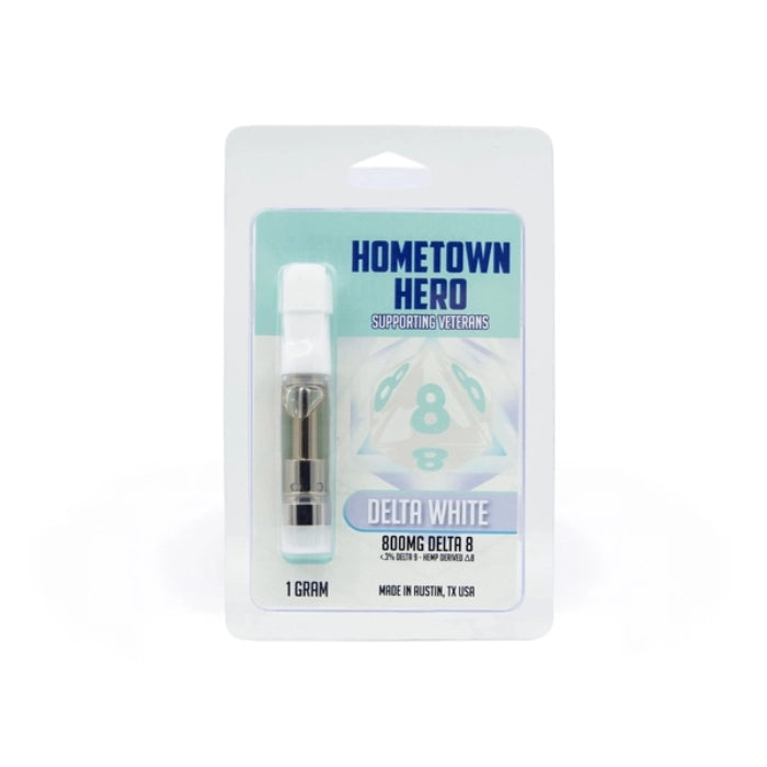 hometown hero delta8 thc vape cartridge white