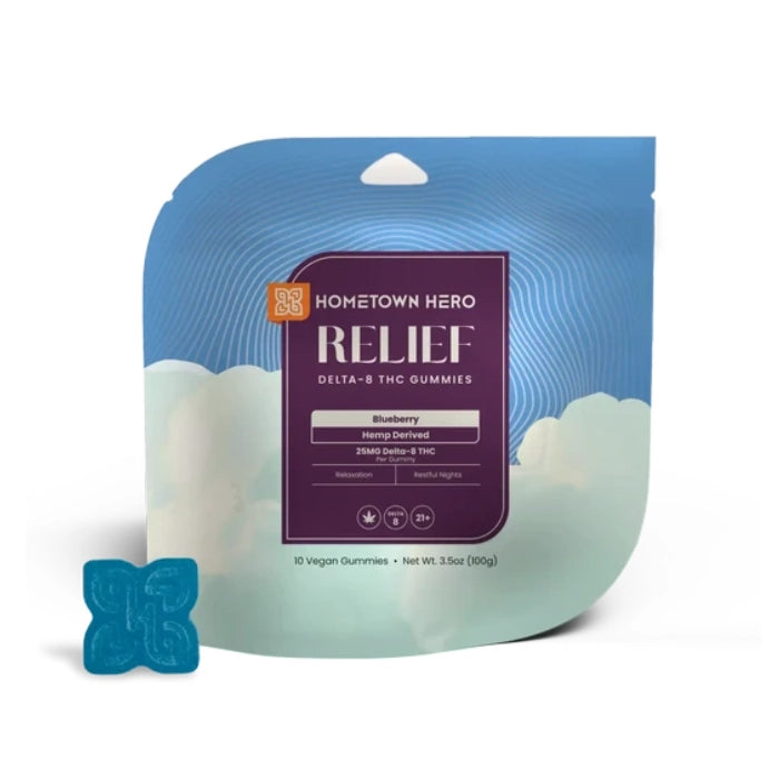 hometown hero relief delta-8 thc gummies blueberry