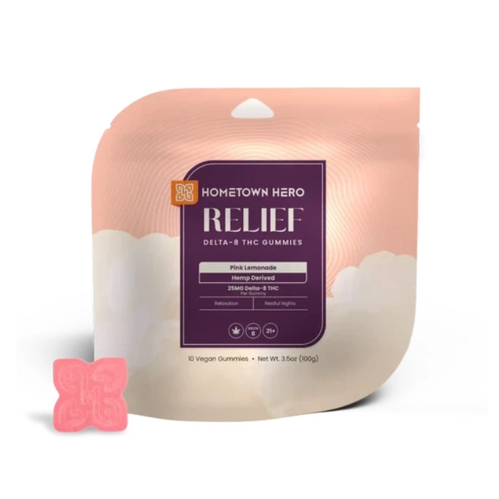 hometown hero relief delta-8 thc gummies pink lemonade