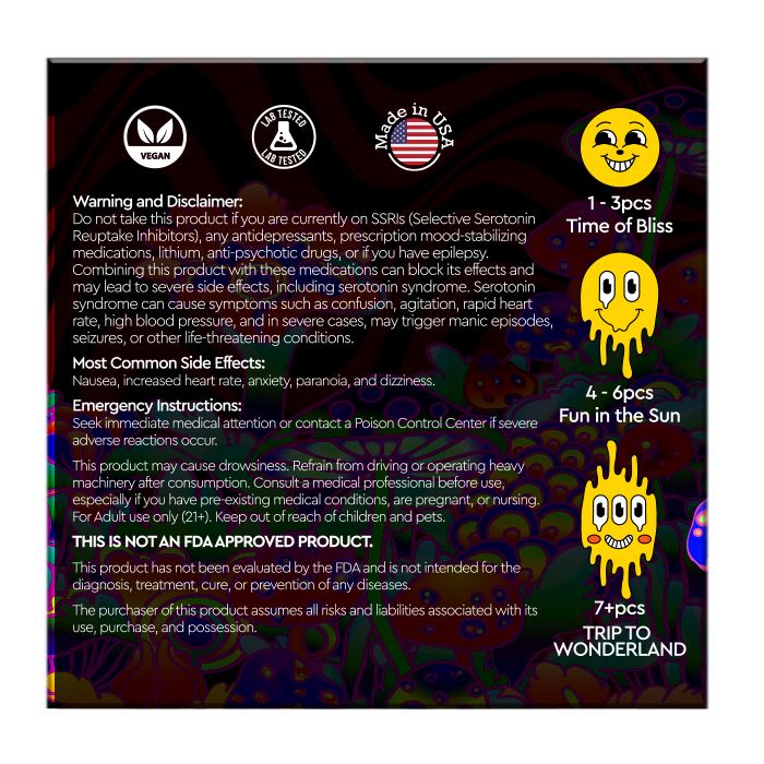 magic mushroom gummies warning disclaimer