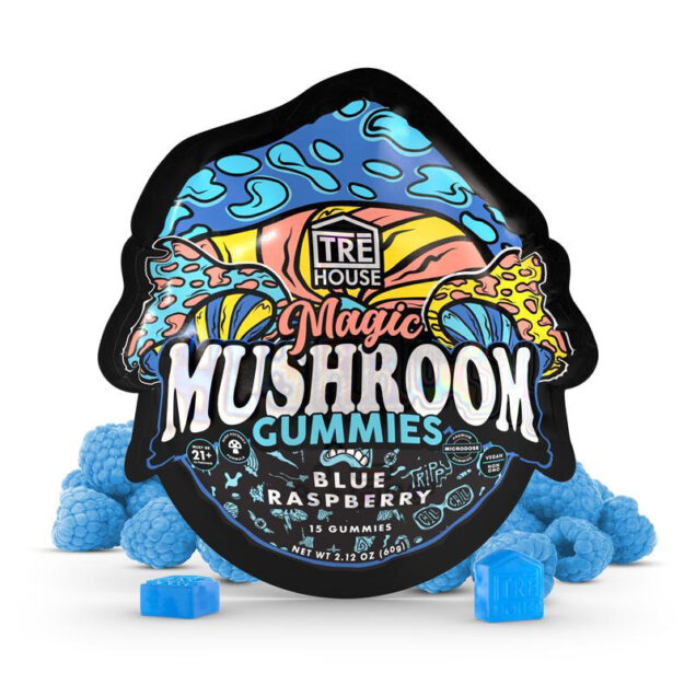 tre house magic mushroom gummies blue raspberry