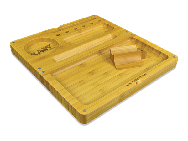 raw back flip bamboo rolling tray