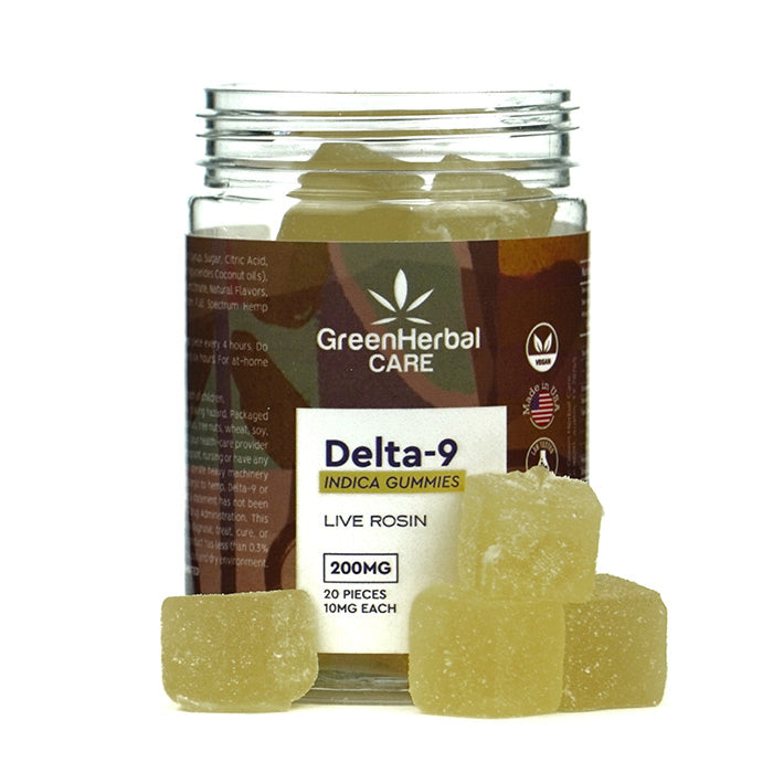 delta 9 live rosin gummies indica infused 200mg