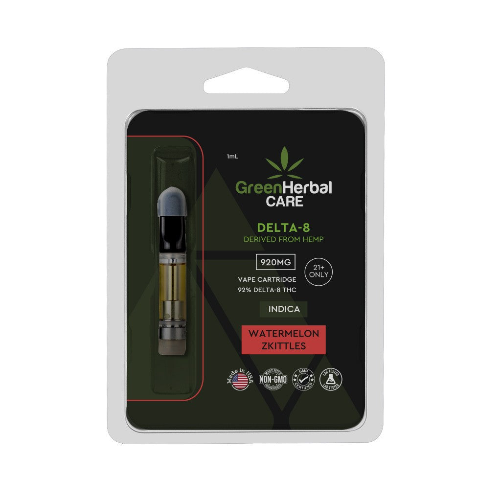 ghc delta-8 vape cartridge indica watermelon zkittles 920mg