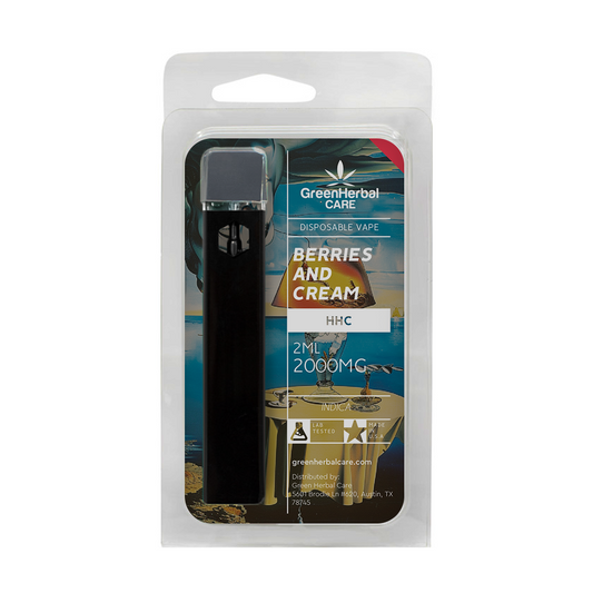 GHC HHC Disposable Vape - Berries and Cream (Indica)