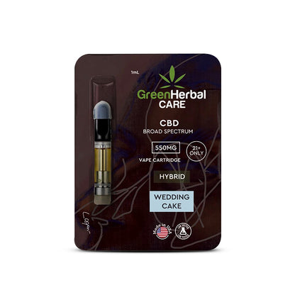 CBD Broad Spectrum Vape Cartridge Wedding Cake Hybrid
