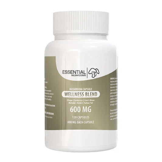 Essential Mushrooms Wellness Blend 600mg Capsule