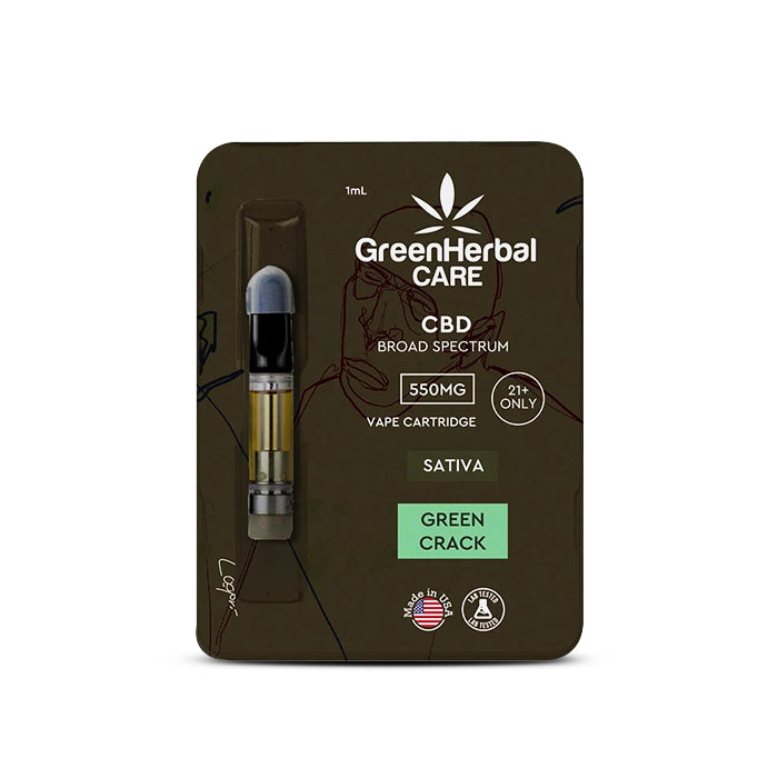 GHC CBD Broad Spectrum Vape Cartridge [Green Crack]