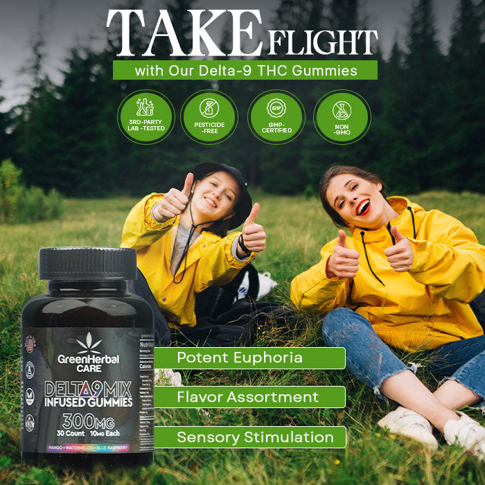 GHC Delta-9 THC Gummies Assorted Lifestyle Image