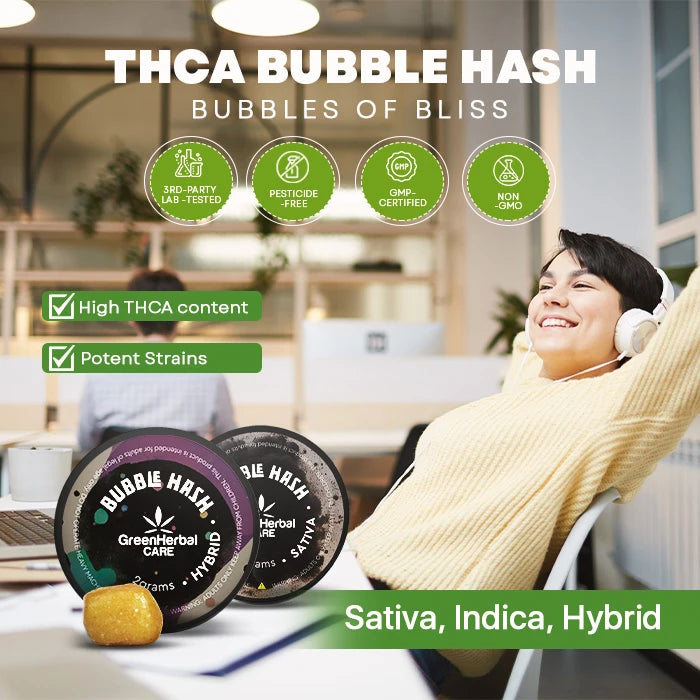 GHC THCA Bubble Hash Lifestyle Image