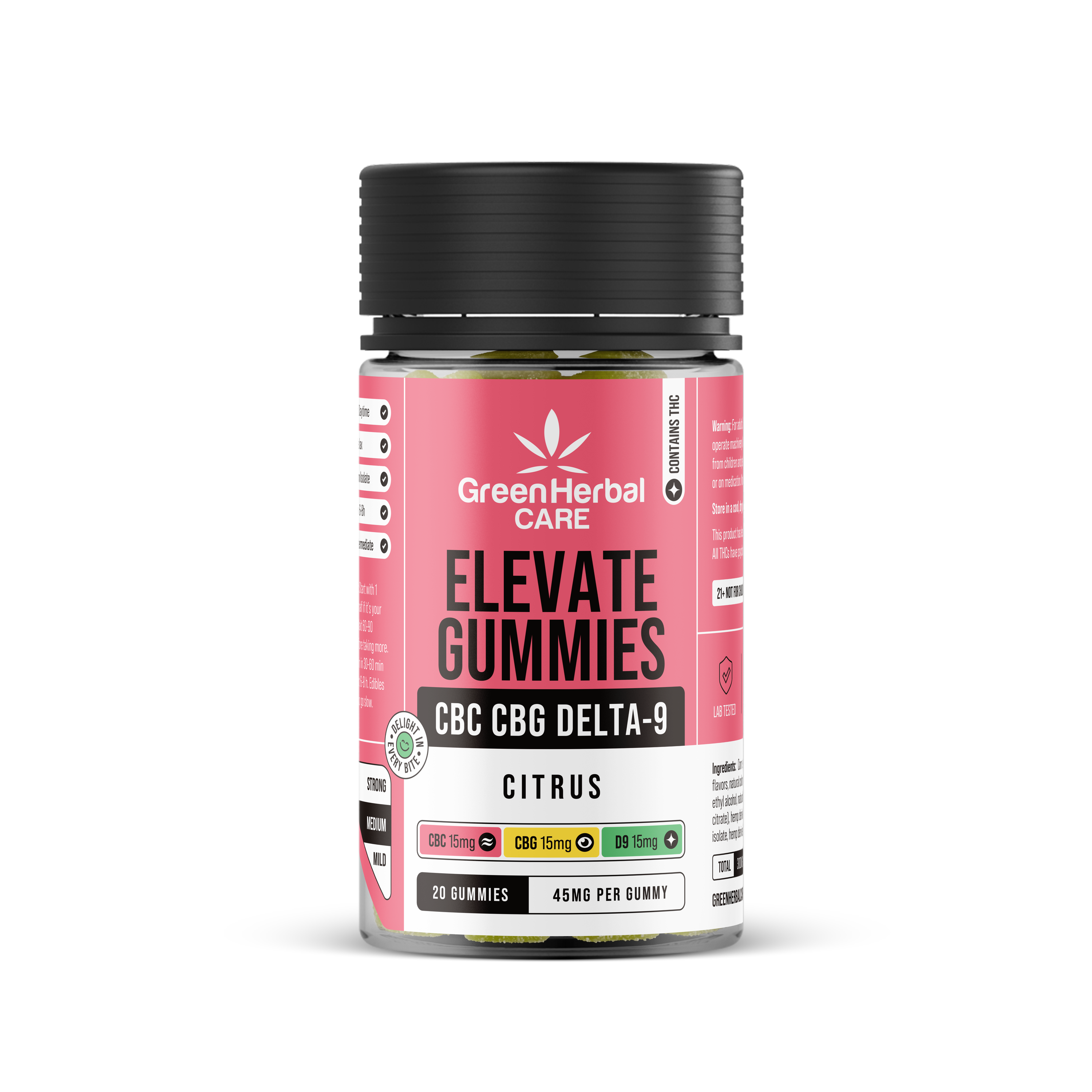 GHC 1:1:1 Elevate Gummies Citrus jar