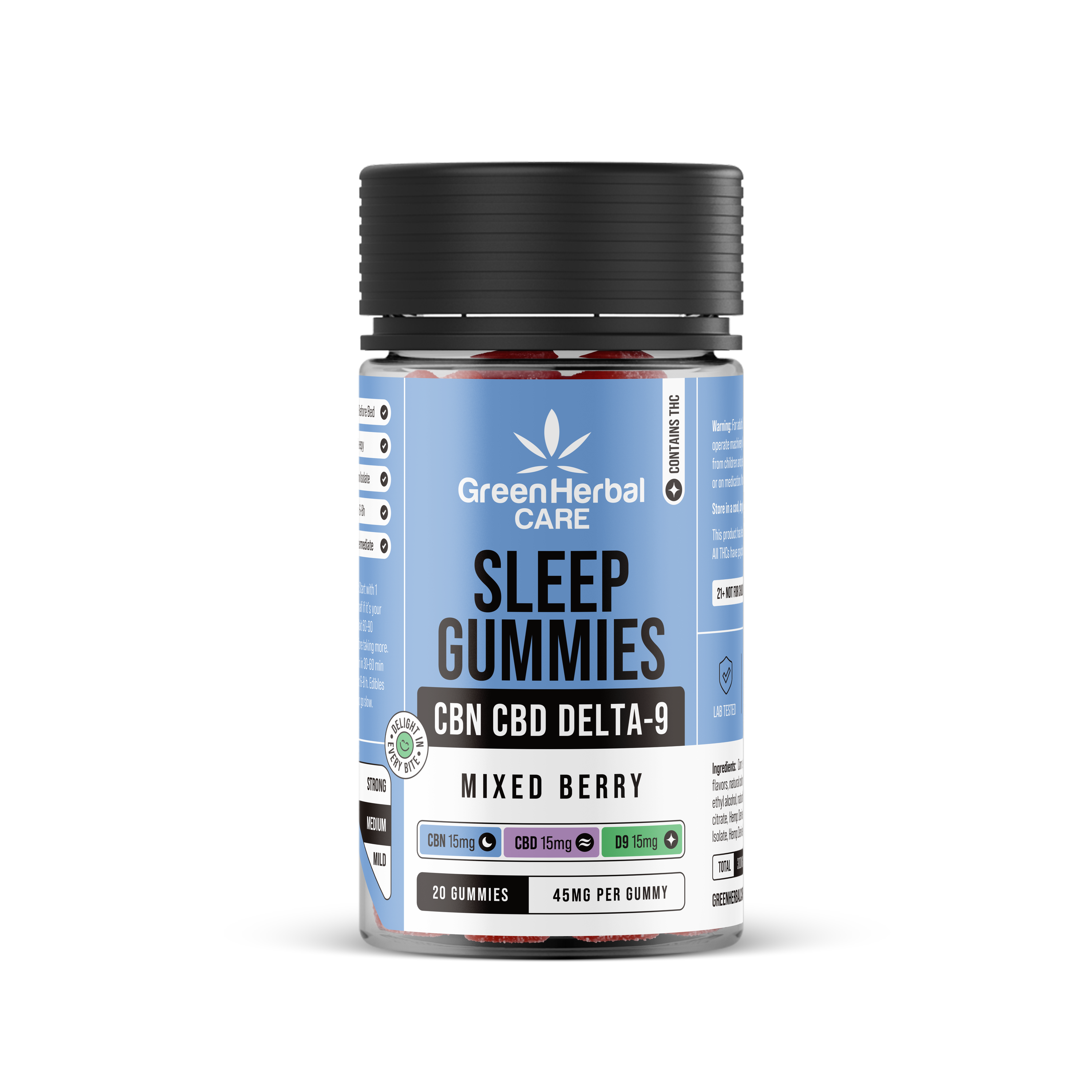 GHC 1:1:1 Sleep Gummies Mixed Berry jar