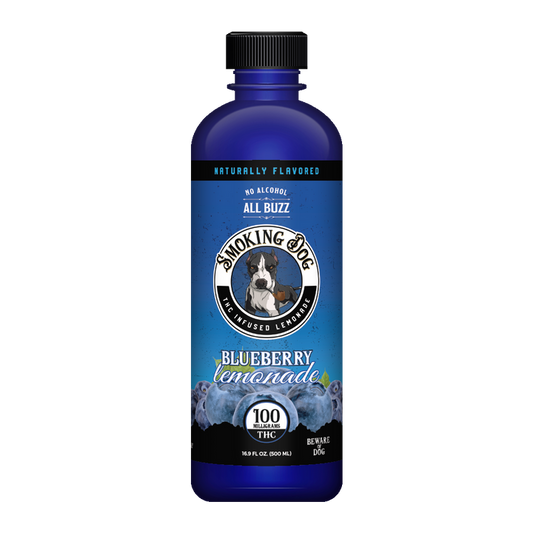 smoking dog delta-9 thc infused lemonade blueberry flavor