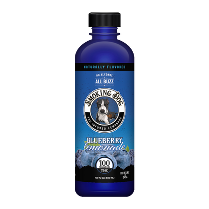 smoking dog delta-9 thc infused lemonade blueberry flavor