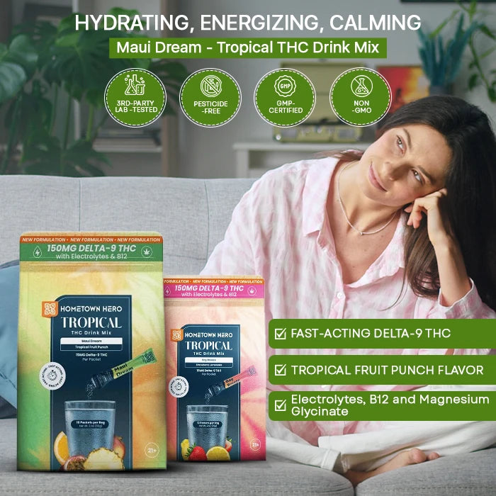 Tropical THC Drink Mix Lifestyle Pic