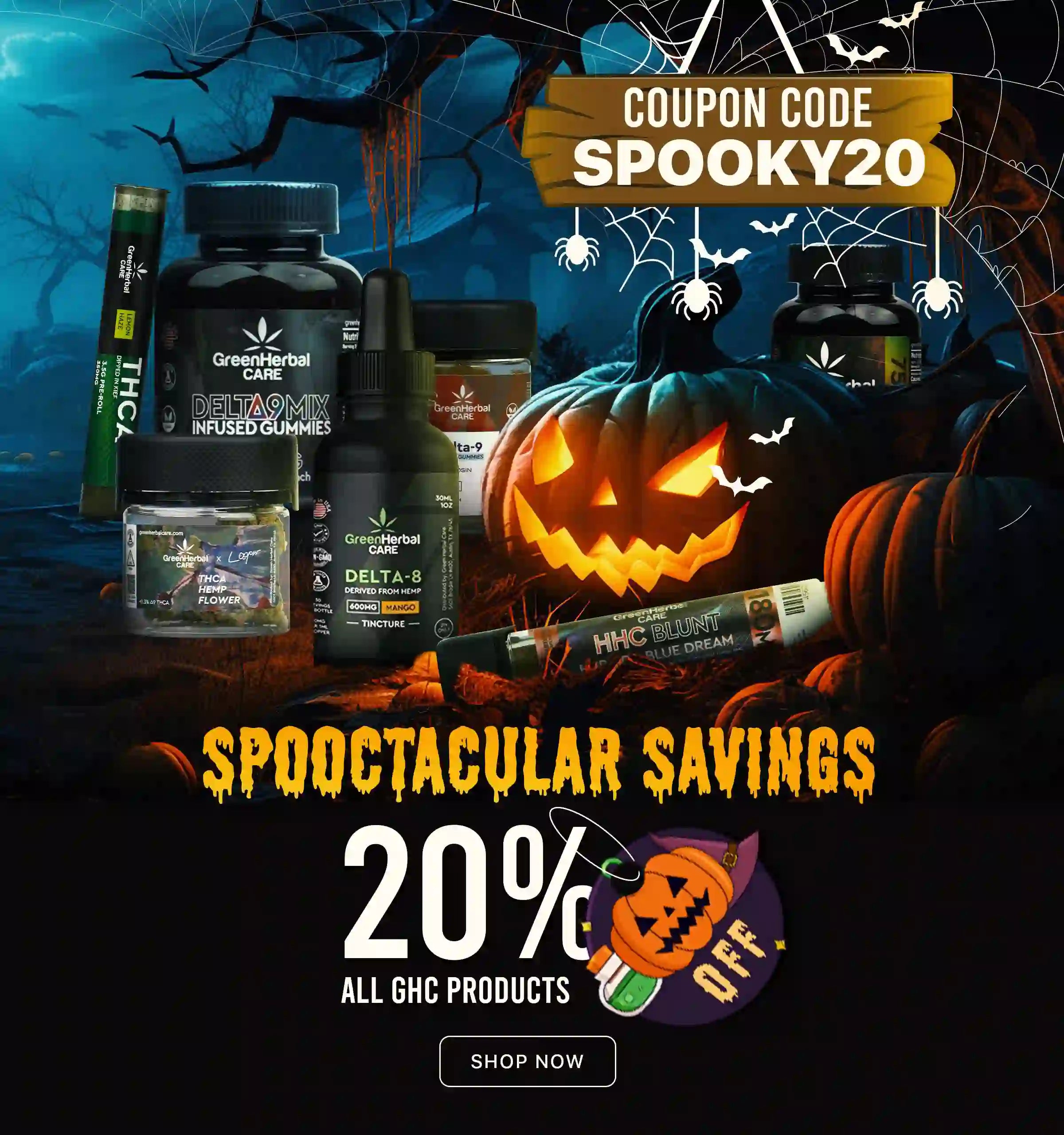 cbd halloween sales home page banner mobile