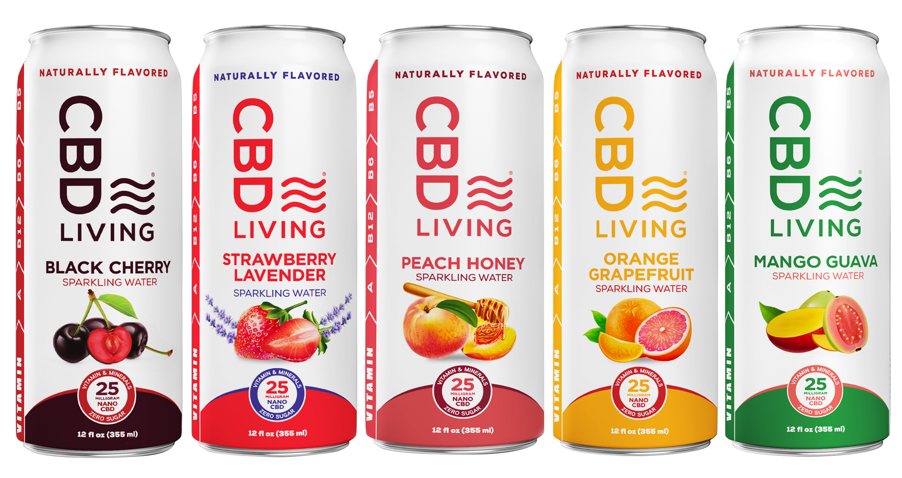 cbd living Sparkling water all flavors