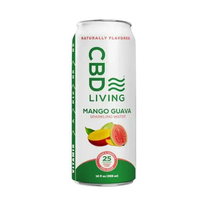 cbd living sparkling water mango guava