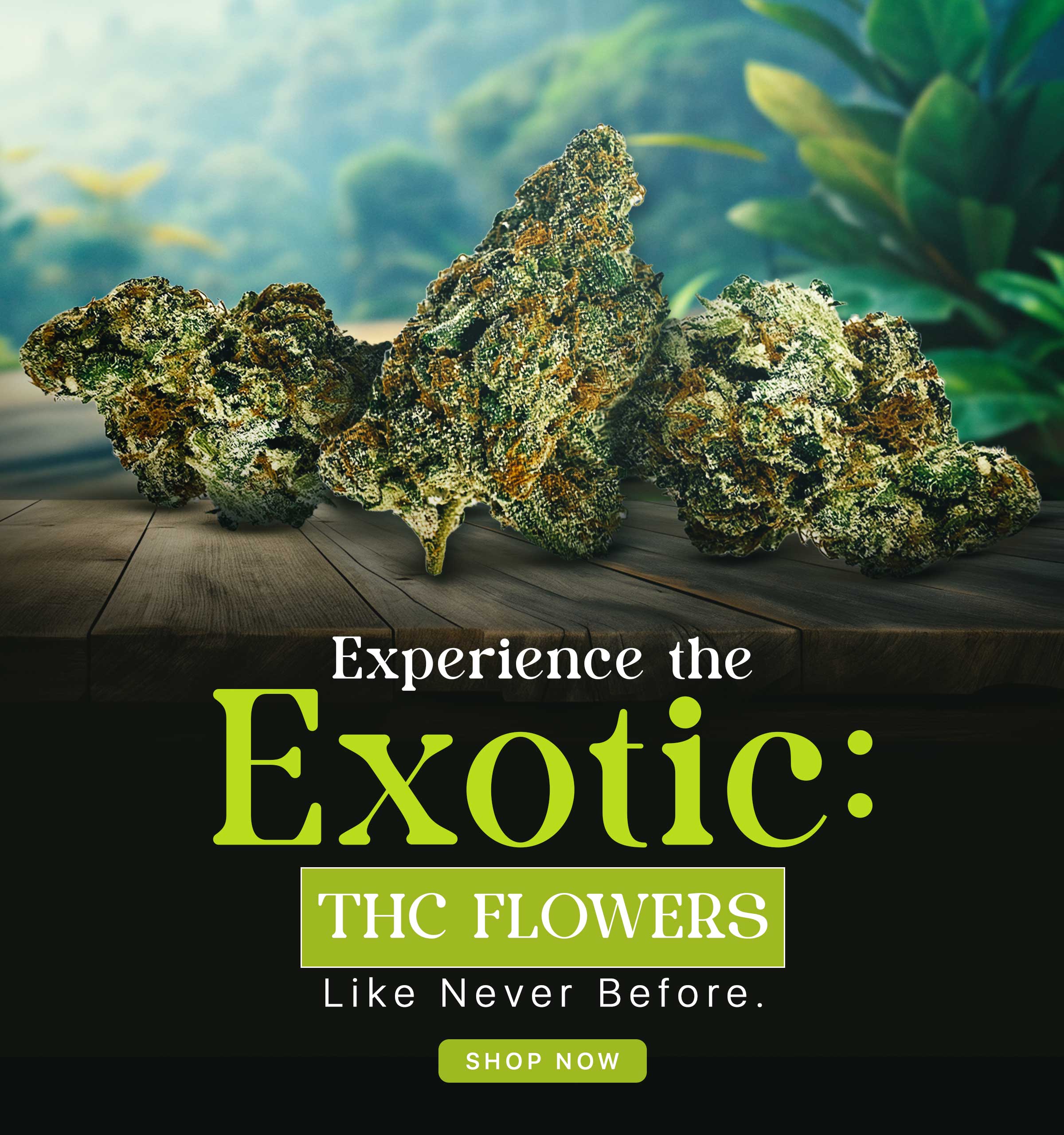 exotic thc flowers home page banner mobile