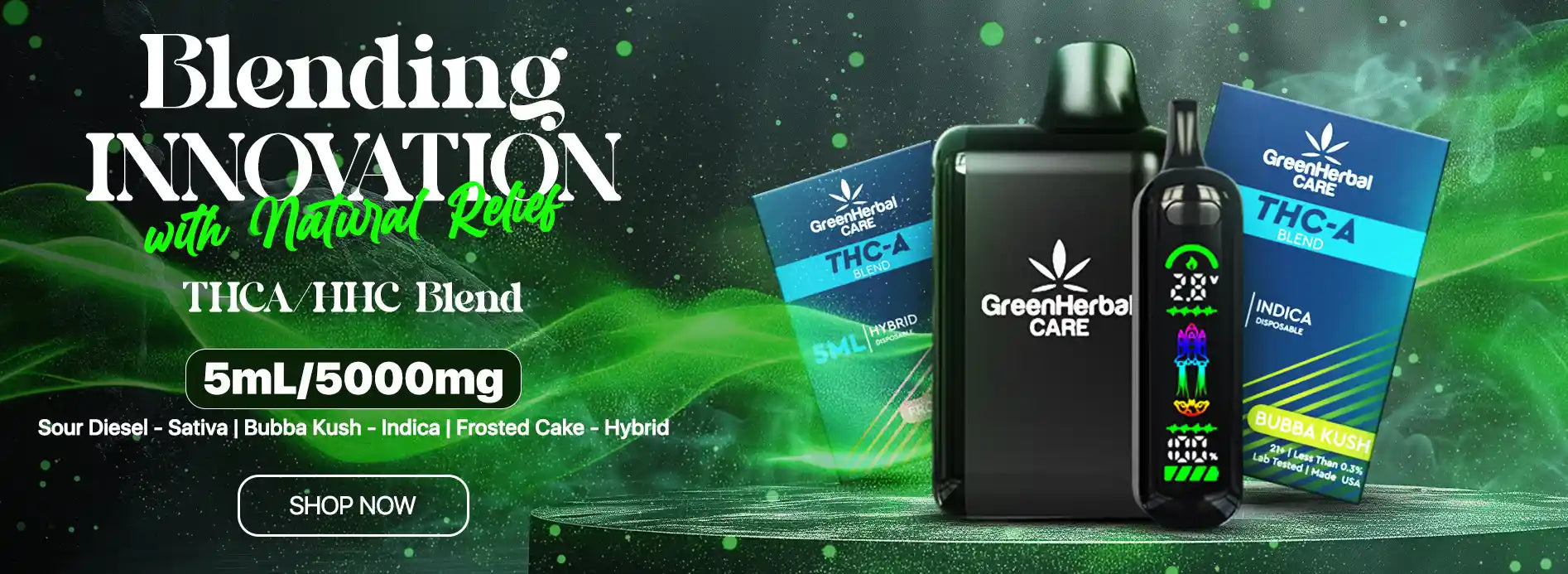 ghc thca blend 5ml disposable vape-home page banner desktop