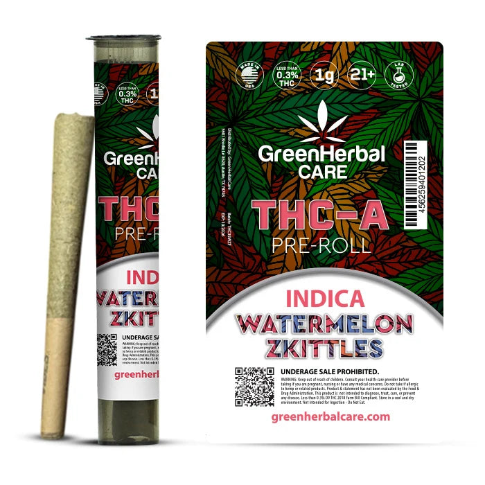 ghc thca pre roll indica watermelon zkittles