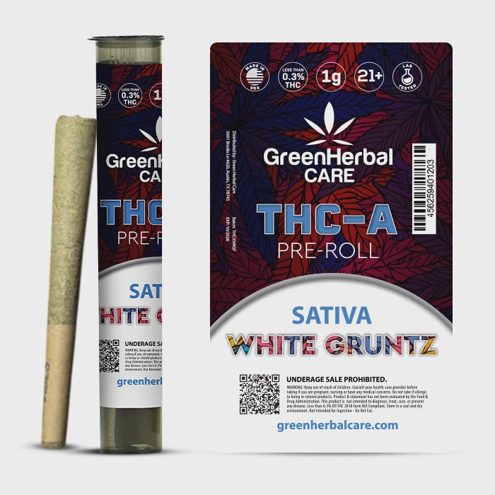 ghc thca pre roll sativa white gruntz