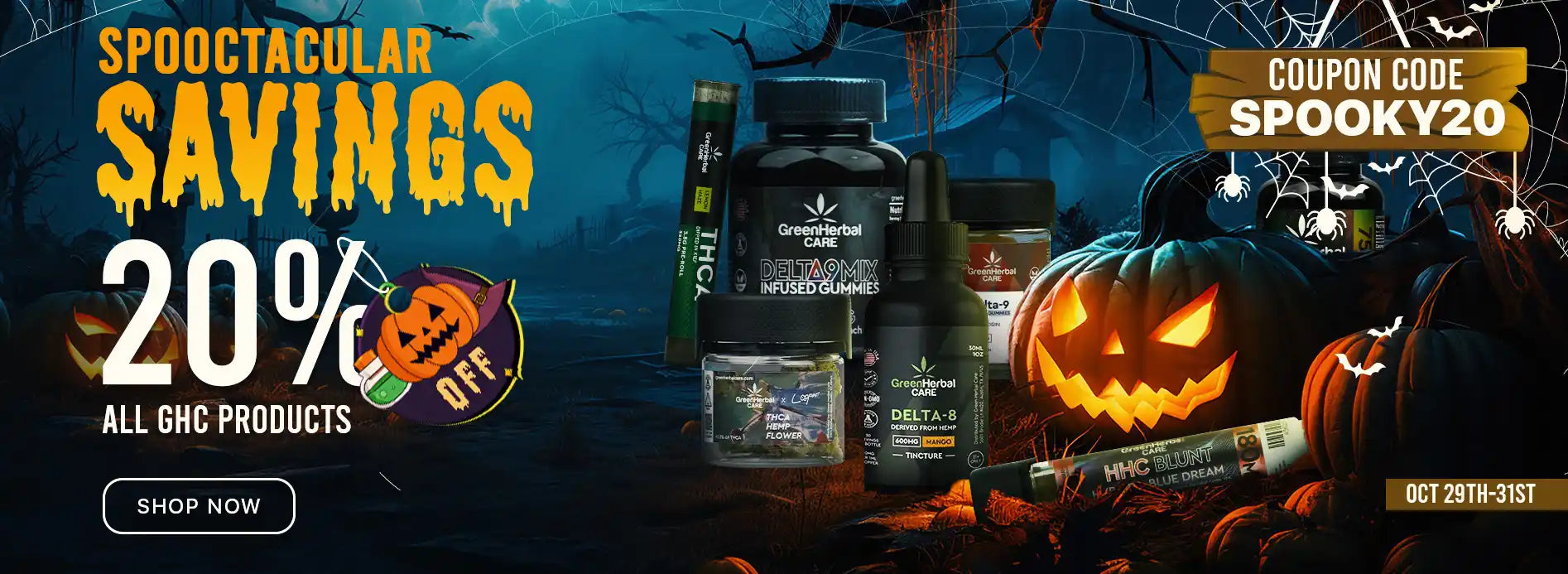 halloween cbd deals home page banner desktop