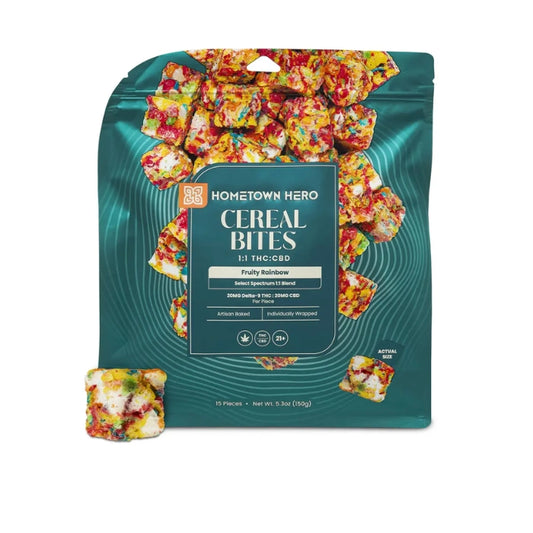 hometown hero cereal bites thc cbd fruity rainbow