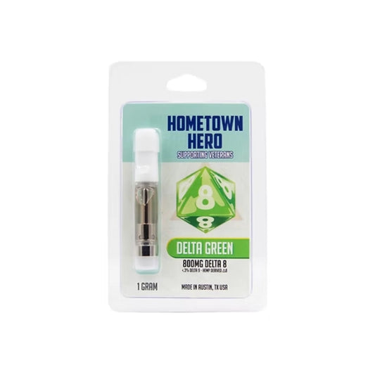 hometown hero delta8 thc vape cartridge green
