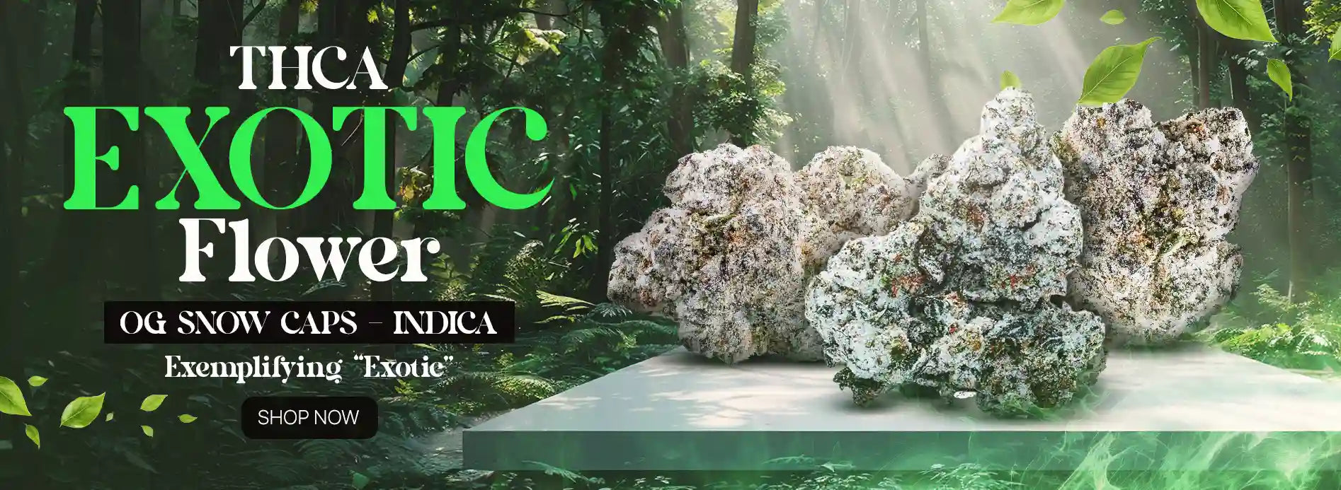 og snow caps thca exotic flower home page banner desktop