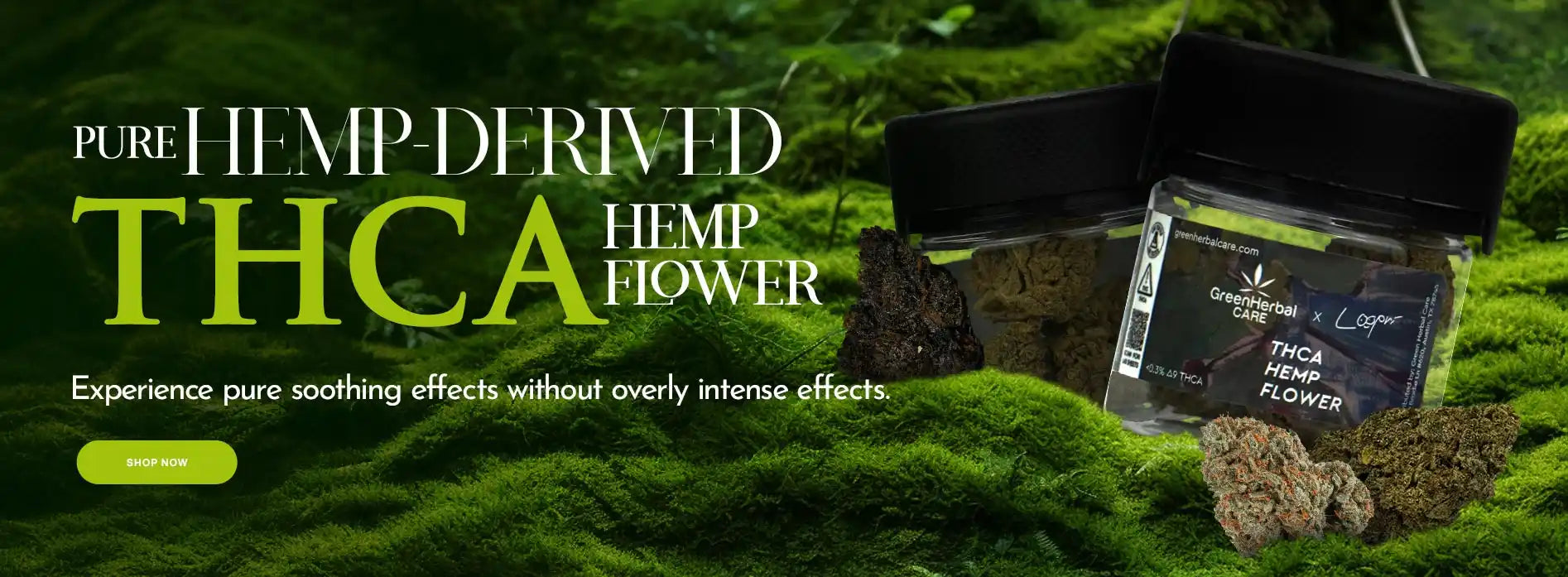 thca hemp flower homepage banner desktop pic