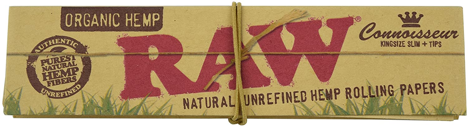 Buy RAW Organic King Size Slim Rolling Papers with Tips Online