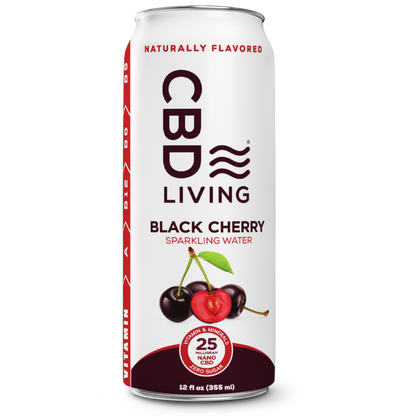 CBD Living Black Cherry sparkling water 355ml
