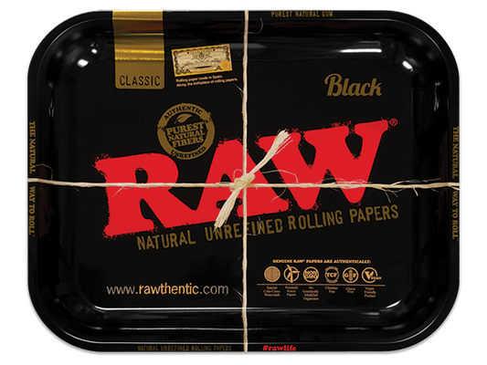 raw black rolling tray